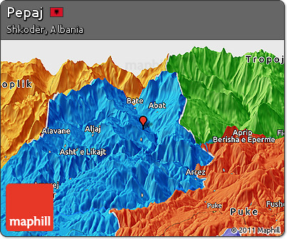 Political Panoramic Map of Pepaj