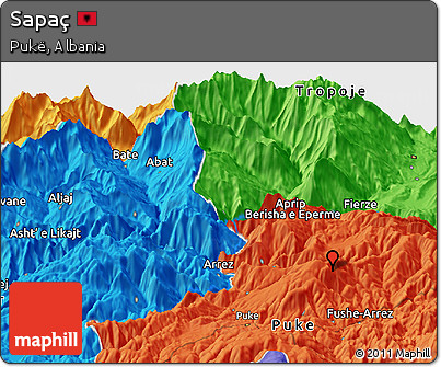 Political Panoramic Map of Sapaç