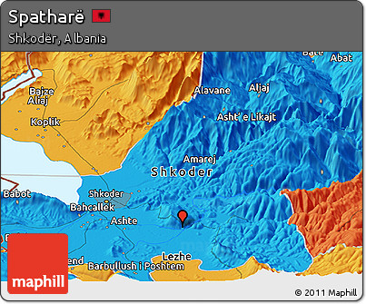 Political Panoramic Map of Spatharë