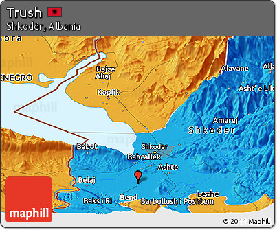 Political Panoramic Map of Trush