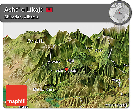 Satellite Panoramic Map of Asht' E Likajt