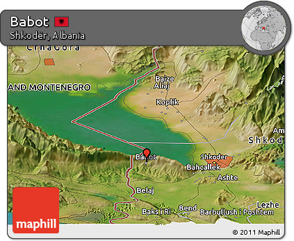 Satellite Panoramic Map of Babot