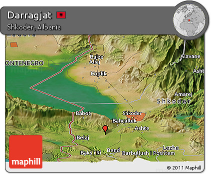 Satellite Panoramic Map of Darragjat