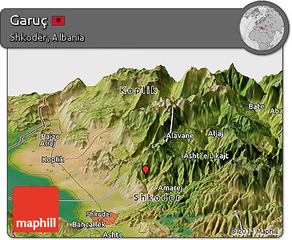 Satellite Panoramic Map of Garuç