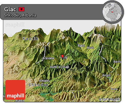 Satellite Panoramic Map of Glac