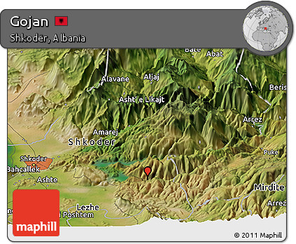 Satellite Panoramic Map of Gojan