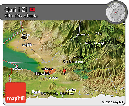 Satellite Panoramic Map of Guri I Zi