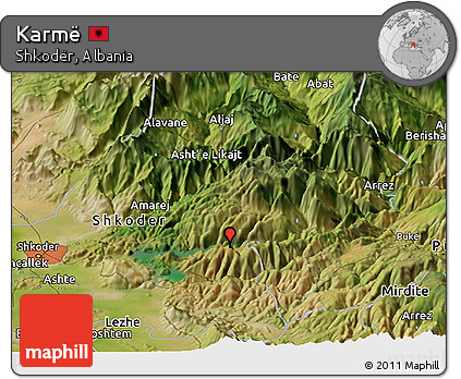 Satellite Panoramic Map of Karmë