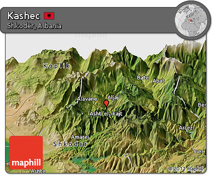 Satellite Panoramic Map of Kashec