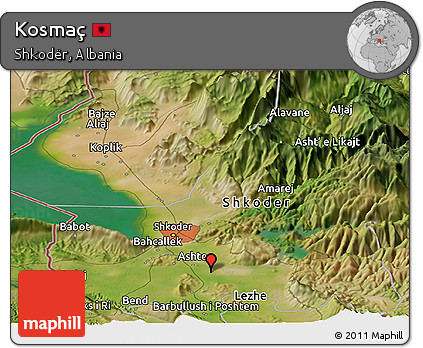 Satellite Panoramic Map of Kosmaç