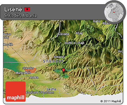 Satellite Panoramic Map of Lisënë