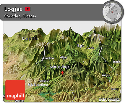 Satellite Panoramic Map of Logjas