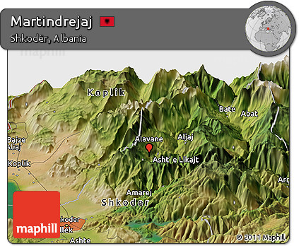 Satellite Panoramic Map of Martindrejaj