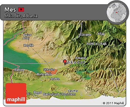Satellite Panoramic Map of Mes