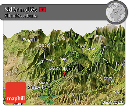 Satellite Panoramic Map of Ndërmollës