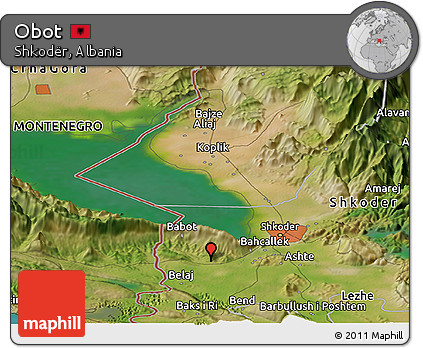 Satellite Panoramic Map of Obot