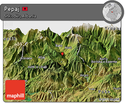 Satellite Panoramic Map of Pepaj