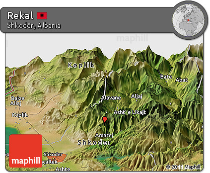 Satellite Panoramic Map of Rekal