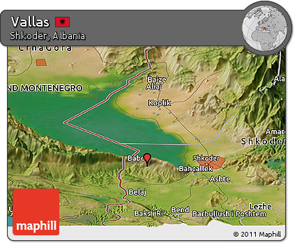 Satellite Panoramic Map of Vallas
