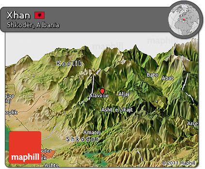 Satellite Panoramic Map of Xhan