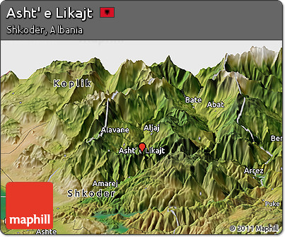 Satellite Panoramic Map of Asht' E Likajt