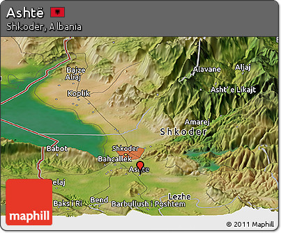 Satellite Panoramic Map of Ashtë
