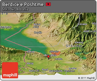 Satellite Panoramic Map of Bërdicë E Poshtme