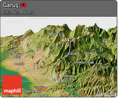 Satellite Panoramic Map of Garuç
