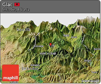 Satellite Panoramic Map of Glac