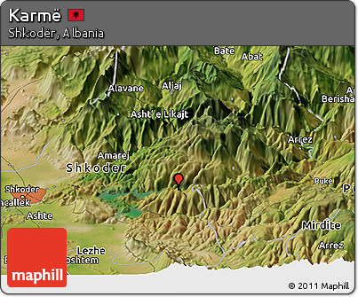 Satellite Panoramic Map of Karmë