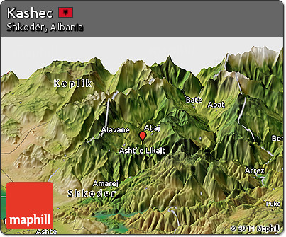 Satellite Panoramic Map of Kashec