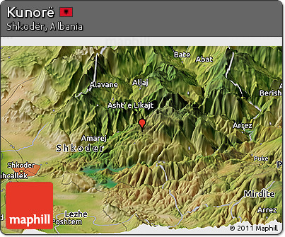 Satellite Panoramic Map of Kunorë