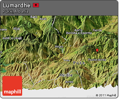 Satellite Panoramic Map of Lumardhë