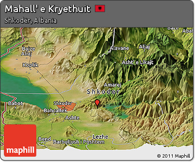 Satellite Panoramic Map of Mahall' E Kryethuit