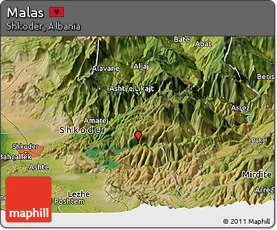 Satellite Panoramic Map of Malas