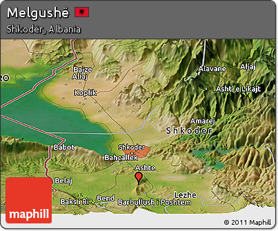 Satellite Panoramic Map of Melgushë