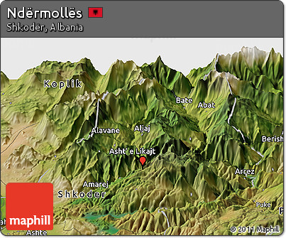Satellite Panoramic Map of Ndërmollës