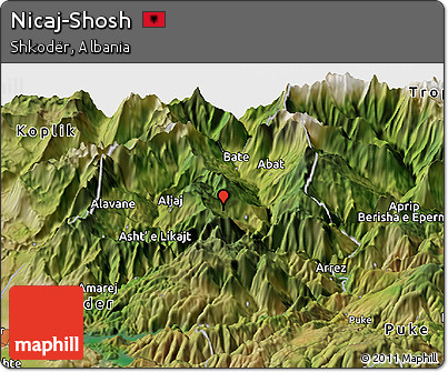 Satellite Panoramic Map of Nicaj-Shosh