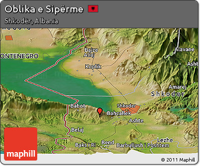 Satellite Panoramic Map of Oblika E Sipërme