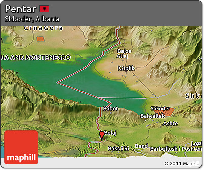 Satellite Panoramic Map of Pentar