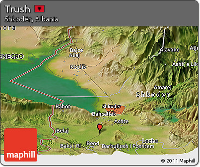 Satellite Panoramic Map of Trush