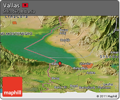 Satellite Panoramic Map of Vallas
