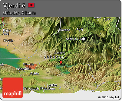Satellite Panoramic Map of Vjerdhë