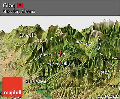 Satellite Panoramic Map of Glac