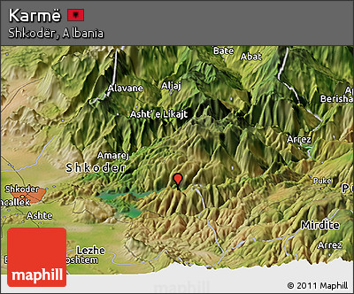 Satellite Panoramic Map of Karmë