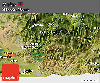 Satellite Panoramic Map of Malas