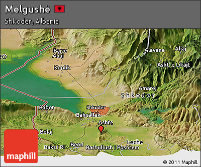 Satellite Panoramic Map of Melgushë