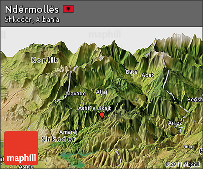 Satellite Panoramic Map of Ndërmollës