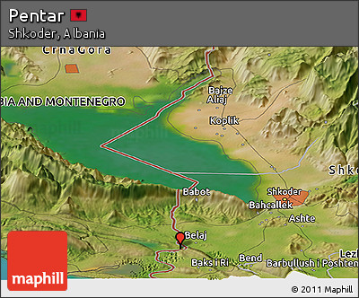 Satellite Panoramic Map of Pentar