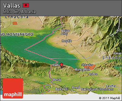 Satellite Panoramic Map of Vallas